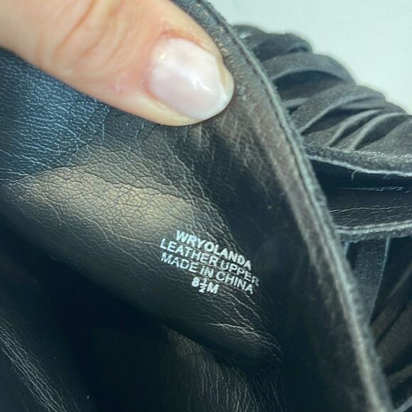 William Rast Fringe Black bootie with studs - Picture 7 of 7